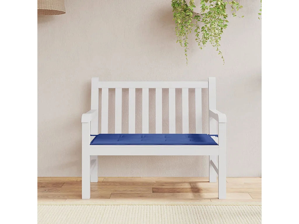 Coussin de banc de jardin bleu royal 100x50x3 cm tissu oxford