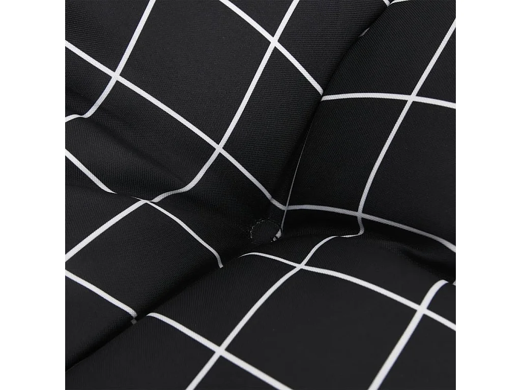 Coussins de chaise 6 pcs carreaux noir 50x50x7 cm tissu oxford