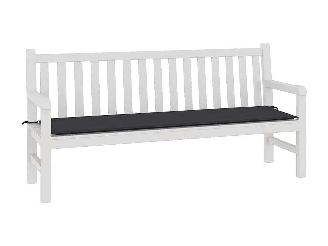 Zwart tuinbankkussen 180x50x3 cm oxford stof