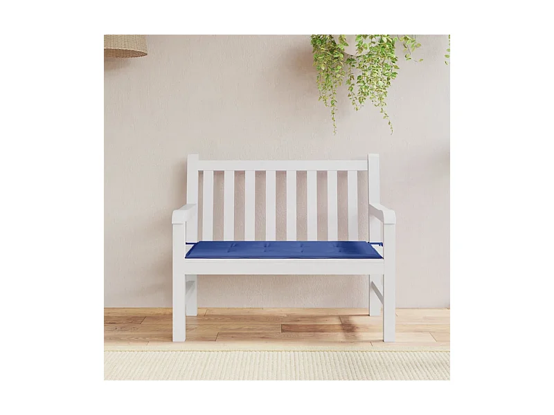 Koningsblauw tuinbankkussen 120x50x3 cm oxford stof