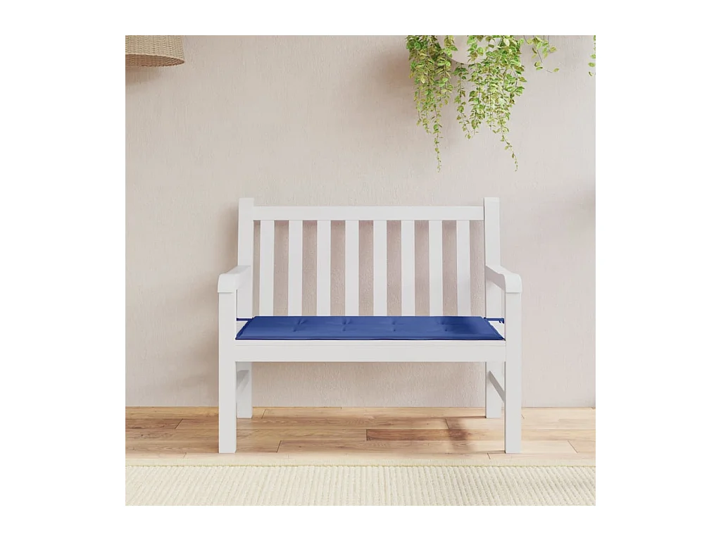 Coussin de banc de jardin bleu royal 120x50x3 cm tissu oxford