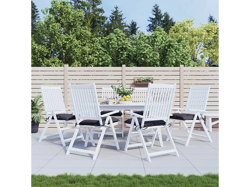 Coussins de chaise 6 pcs Gris 50x50x7 cm tissu oxford