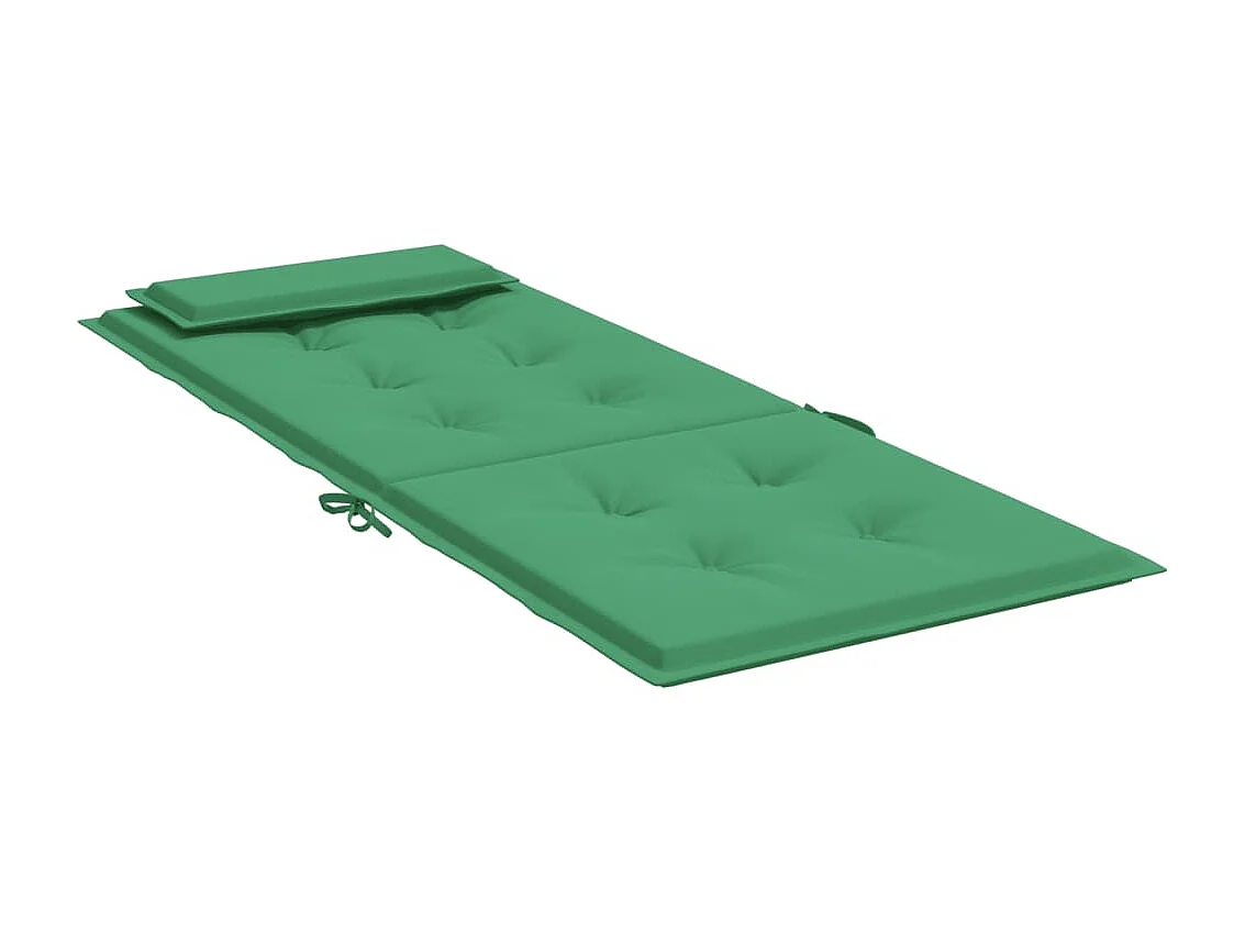 Stoelkussens met hoge rugleuning, set van 4 groene oxfordstof