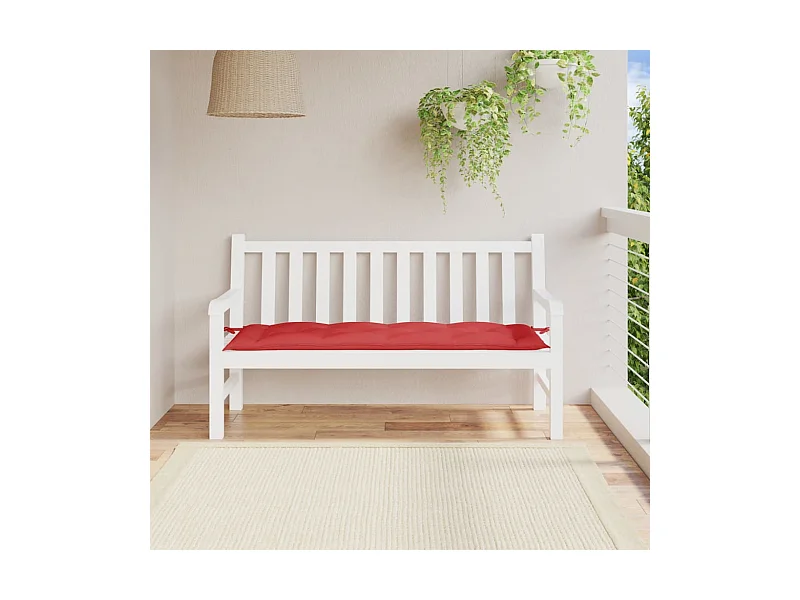 Coussin de banc de jardin rouge 150x50x7 cm tissu oxford