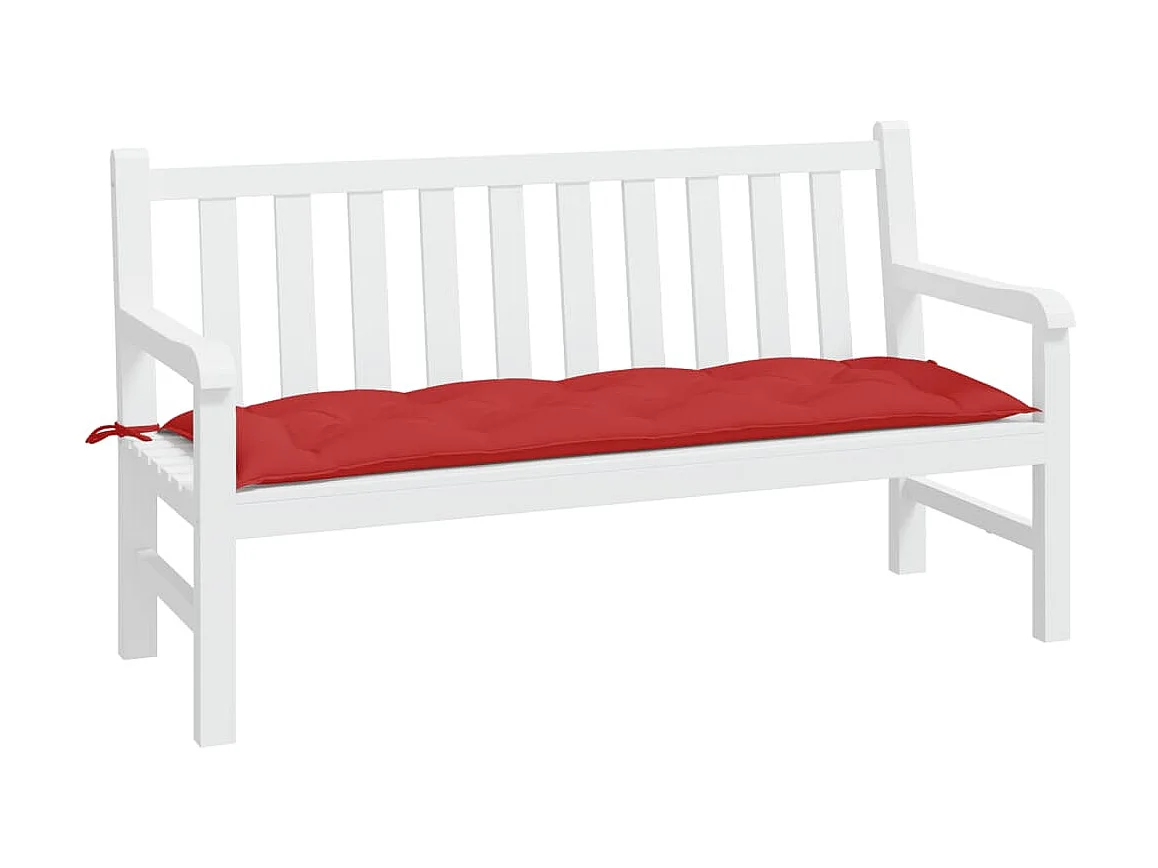 Coussin de banc de jardin rouge 150x50x7 cm tissu oxford