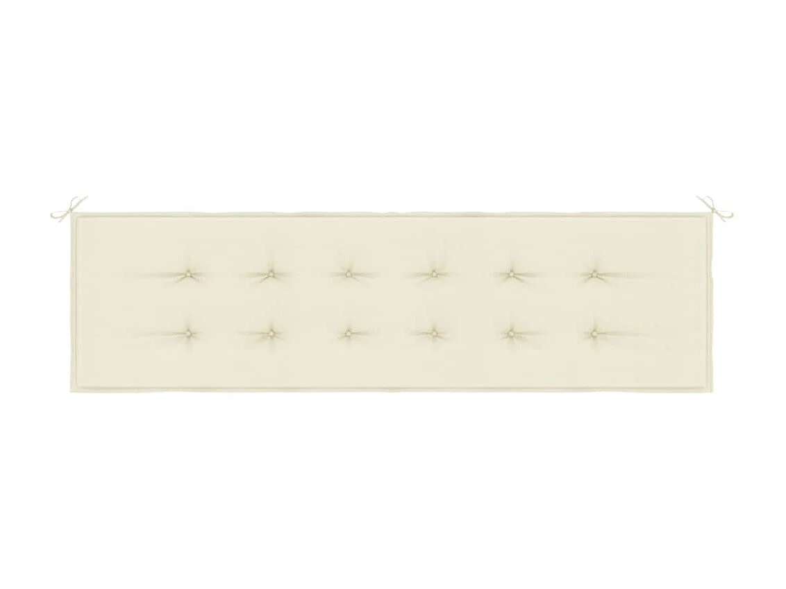 Coussin de banc de jardin beige 180x50x3 cm tissu oxford