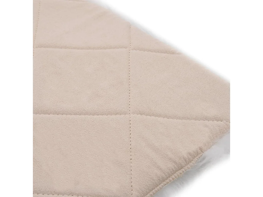 Coussins de chaise 2 pcs Blanc 40x40cm Peau de mouton véritable