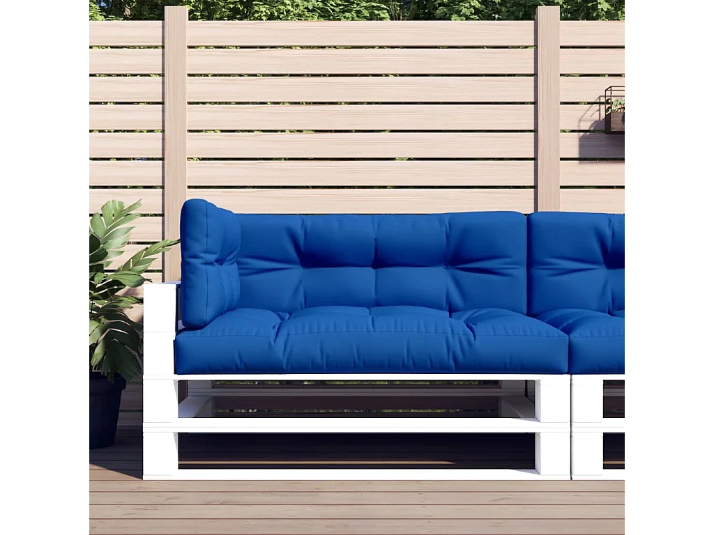 Palletkussens 3 stuks koningsblauwe stof