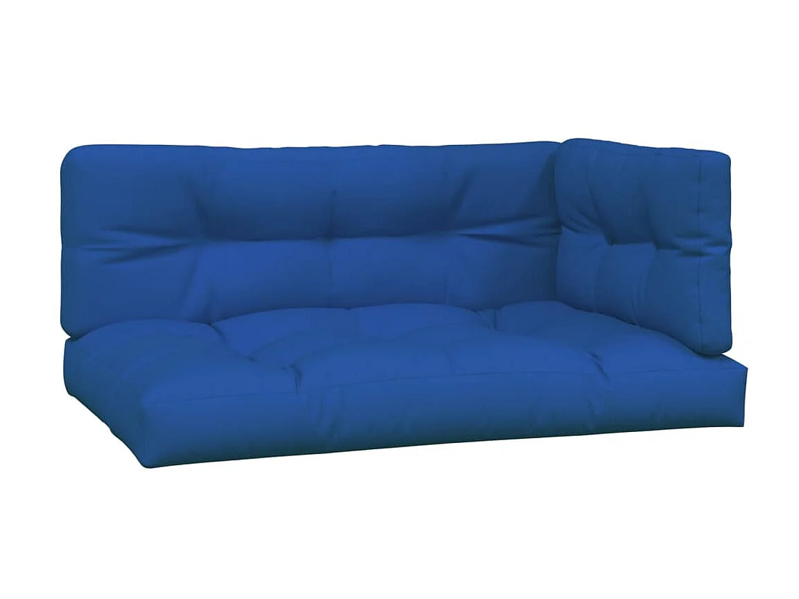 Palletkussens 3 stuks koningsblauwe stof