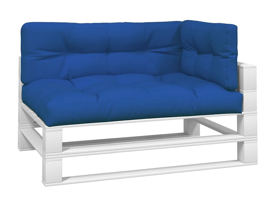 Palletkussens 3 stuks koningsblauwe stof