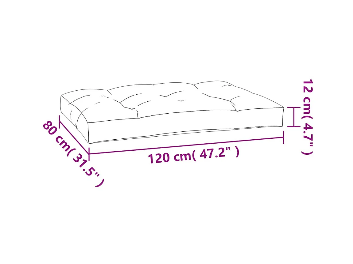 Coussins de palette 3 pcs bleu royal tissu