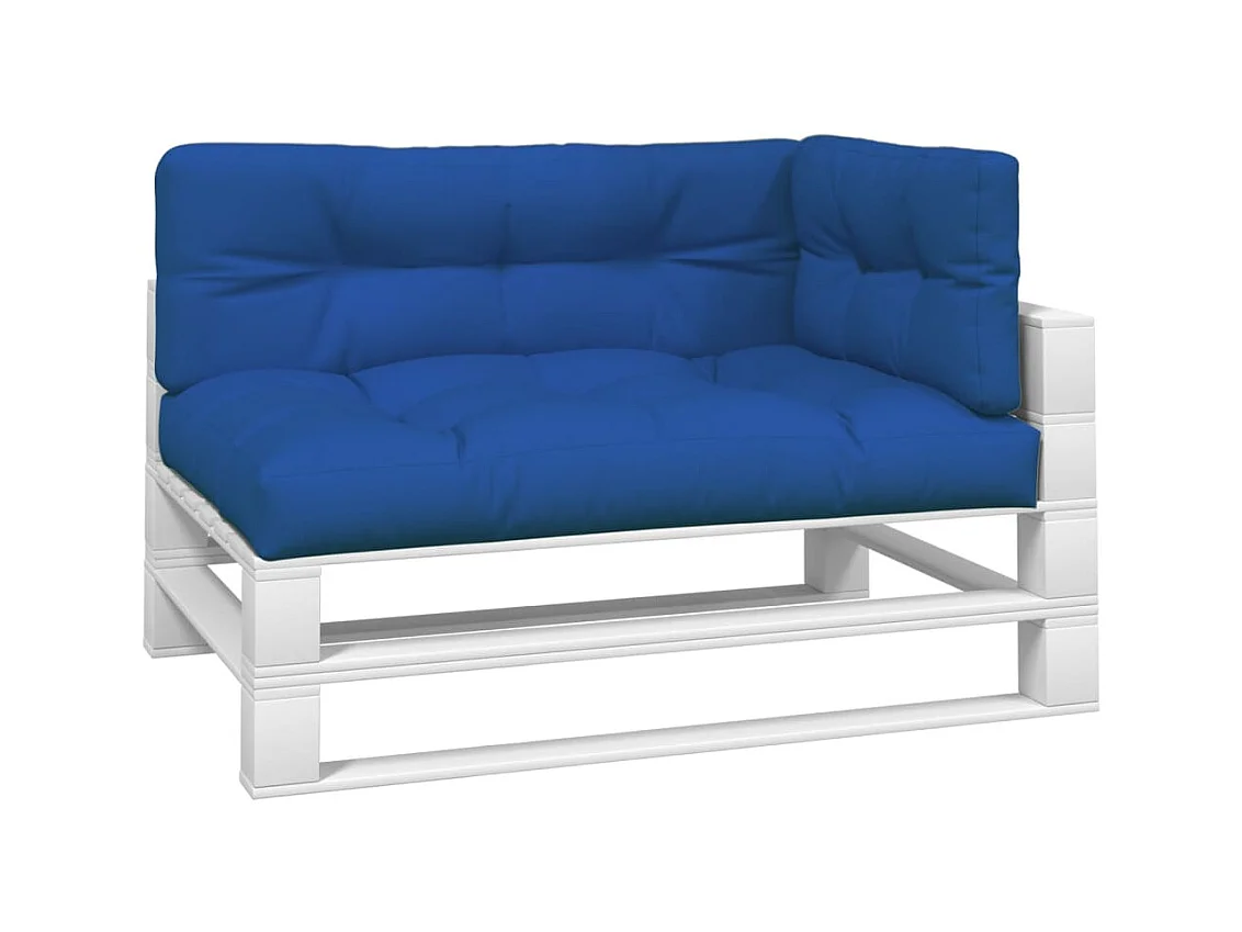 Coussins de palette 3 pcs bleu royal tissu