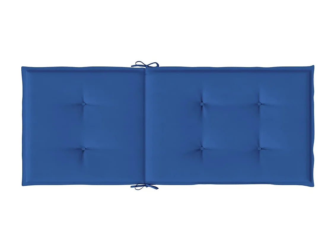 Coussins de chaise de jardin à dossier haut lot de 4 bleu royal