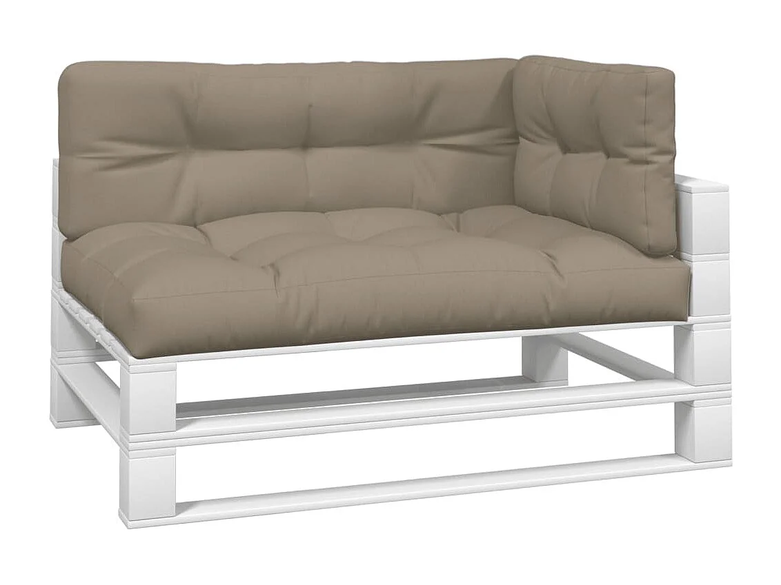 Palletkussens 3 stuks taupe stof