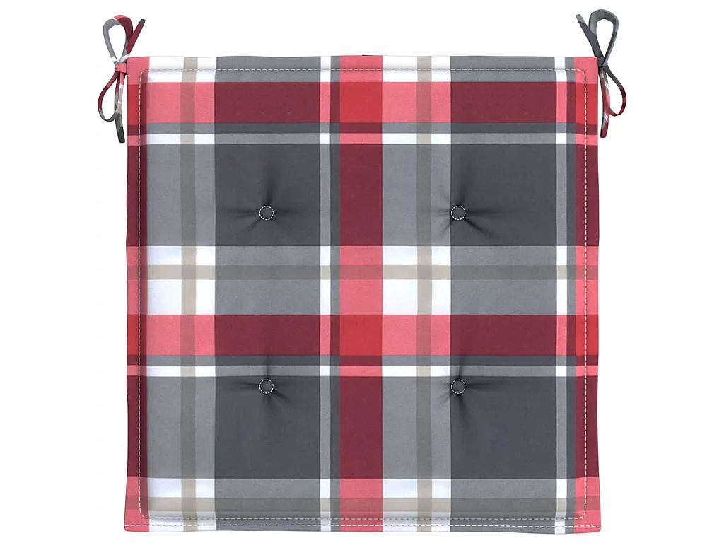 Cuscini per sedie da giardino 4 pz piastrelle rosse 40x40x3 cm