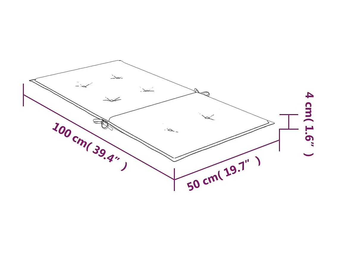 Coussins de chaise à dossier bas lot de 6 rayures bleu et blanc