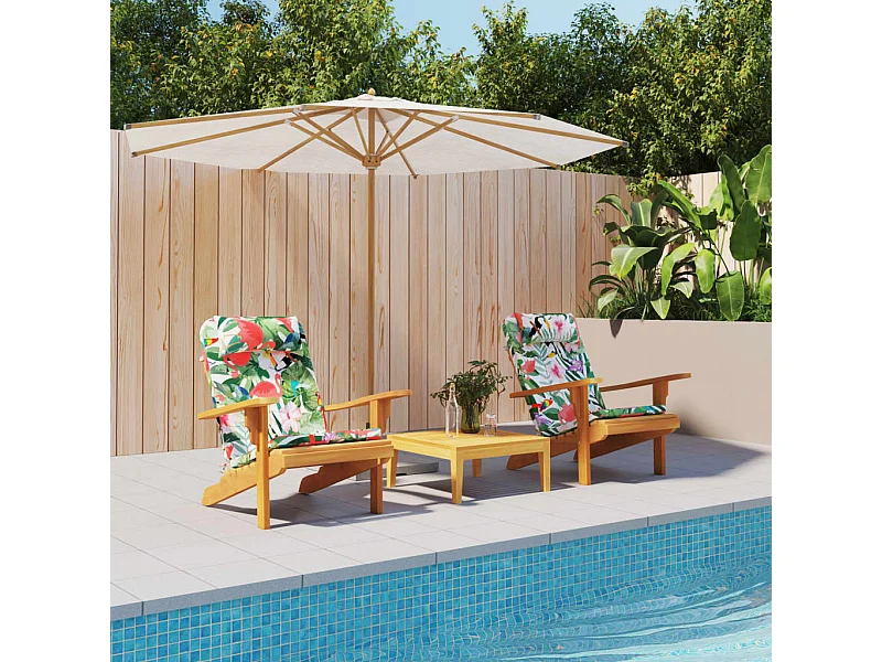 Juego de 2 cojines para silla Adirondack de tela oxford multicolor