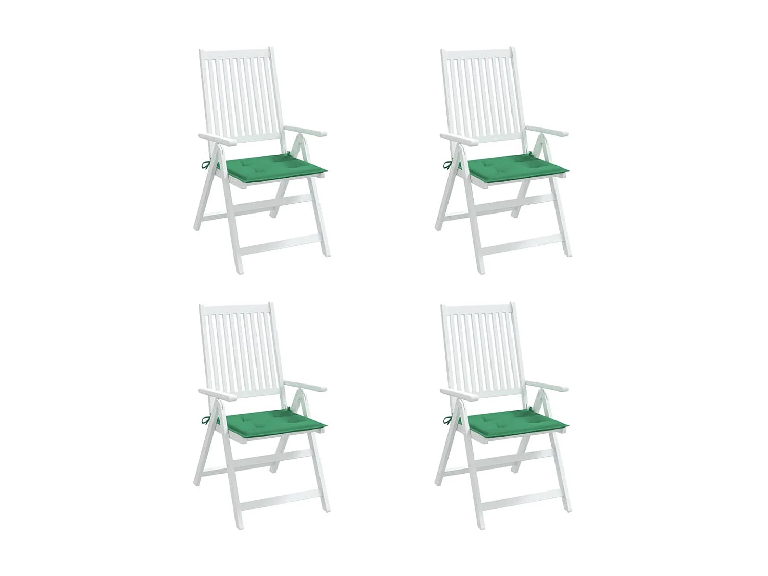 Coussins de chaise de jardin 4 pcs vert 50x50x3 cm tissu oxford