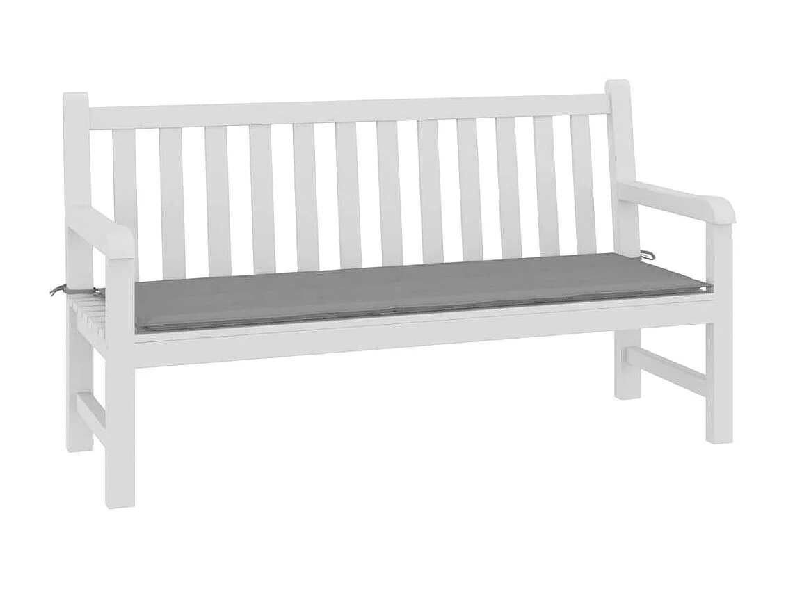 Coussin de banc de jardin gris 150x50x3 cm tissu oxford