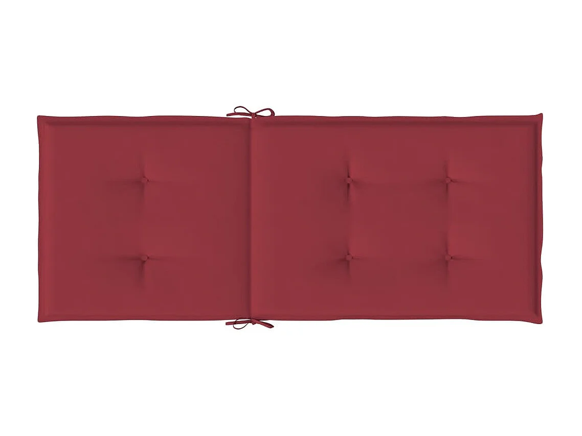 Coussins de chaise de jardin à dossier haut lot de 4 bordeaux