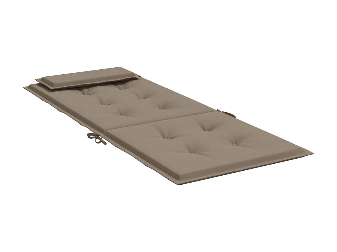Coussins de chaise à dossier haut lot de 6 taupe tissu oxford