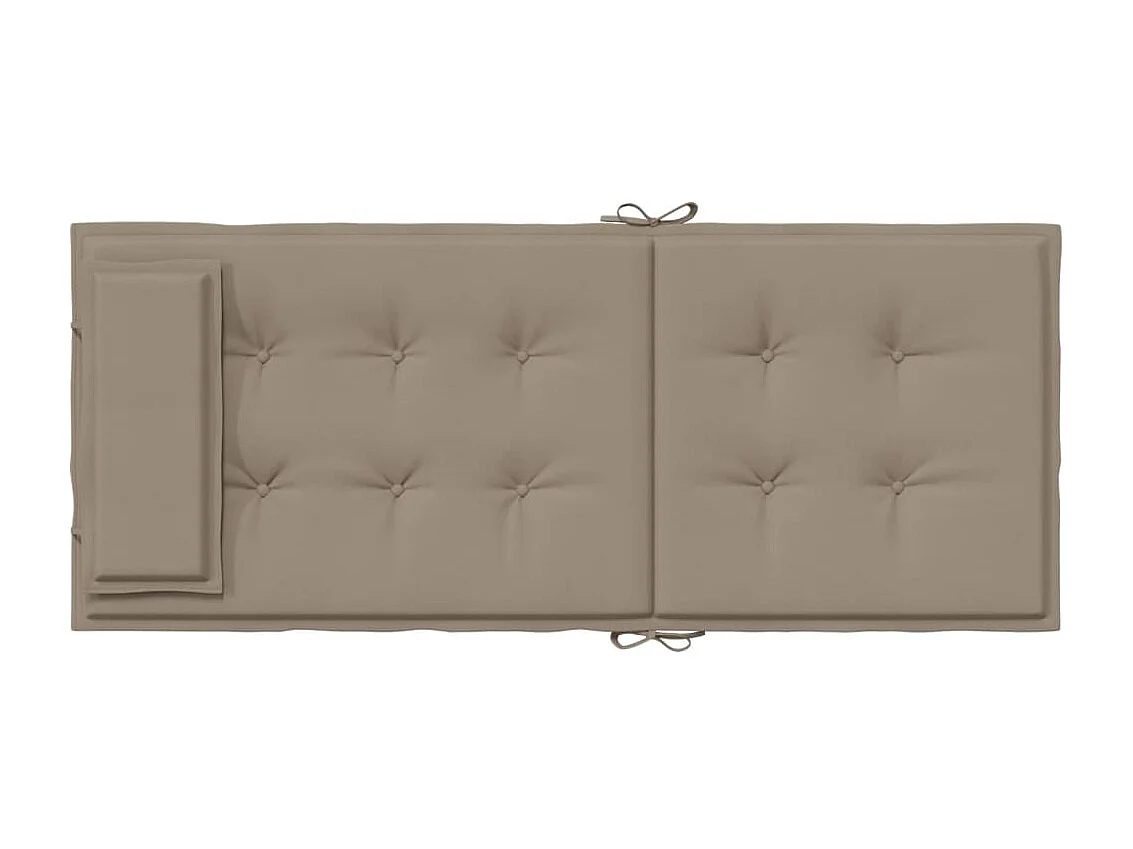 Coussins de chaise à dossier haut lot de 6 taupe tissu oxford