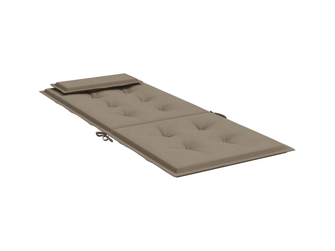 Stoelkussens met hoge rugleuning, set van 6 taupe oxford stof