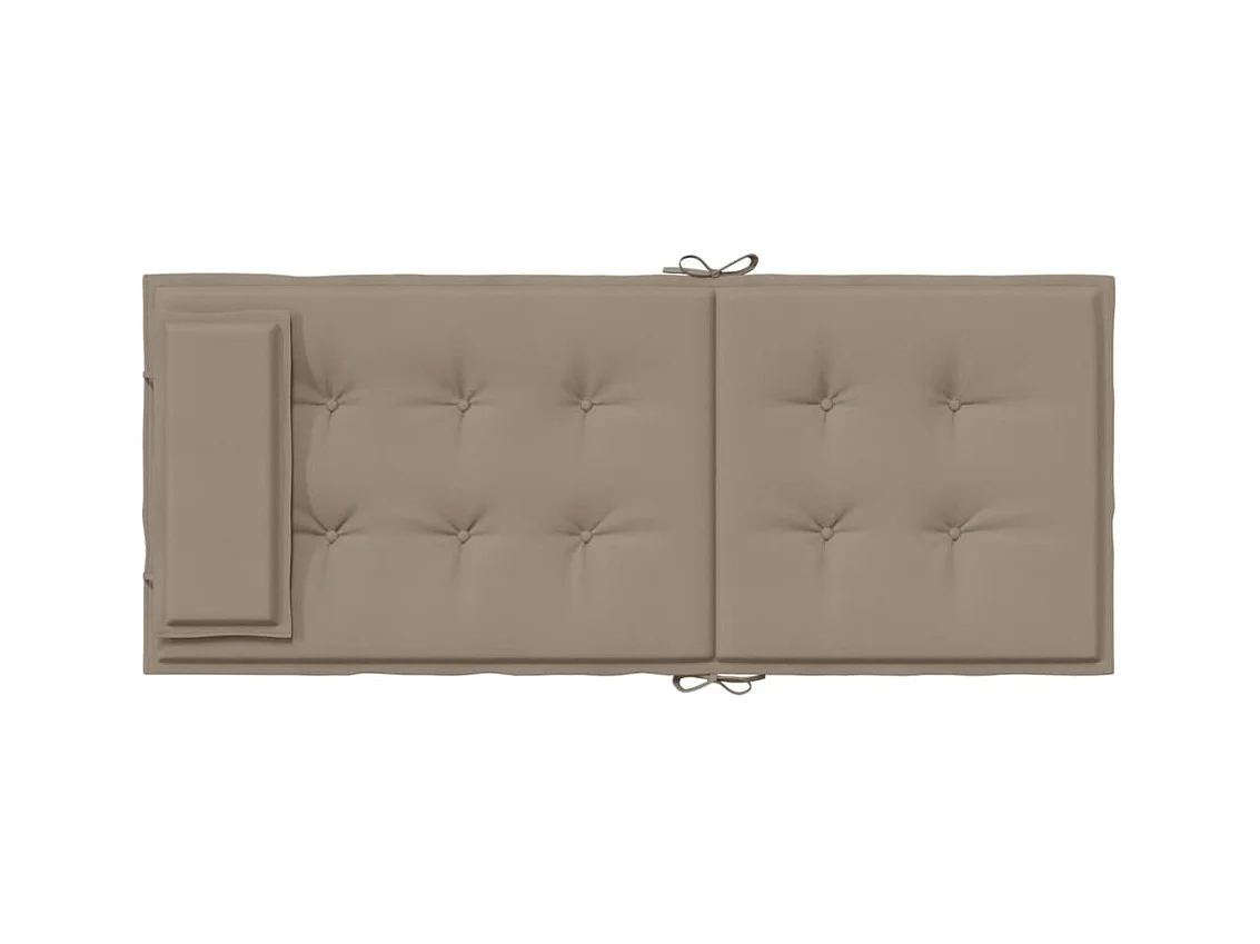 Stoelkussens met hoge rugleuning, set van 6 taupe oxford stof