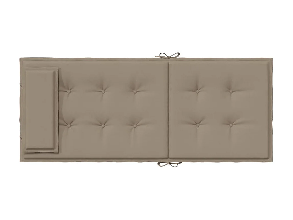 Stoelkussens met hoge rugleuning, set van 4 taupe oxford stof