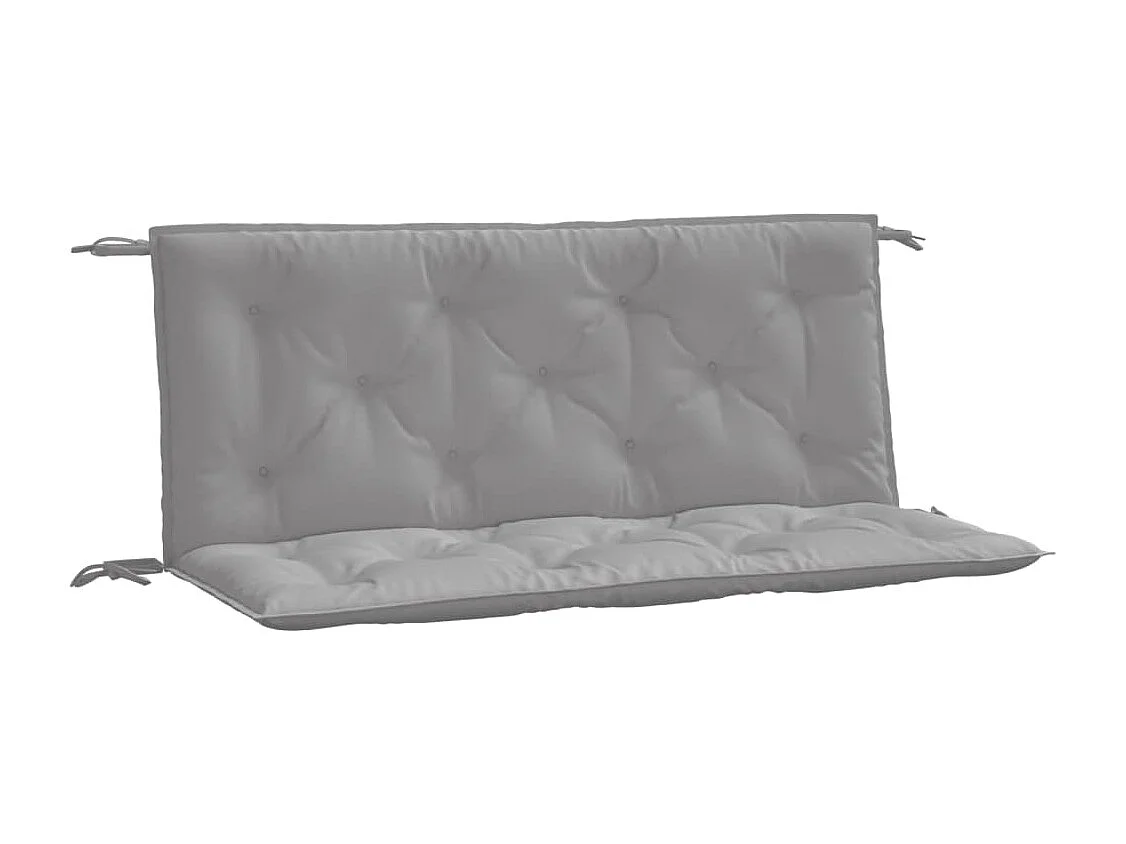 Coussins de banc de jardin 2 pcs gris 120x50x7 cm tissu Oxford