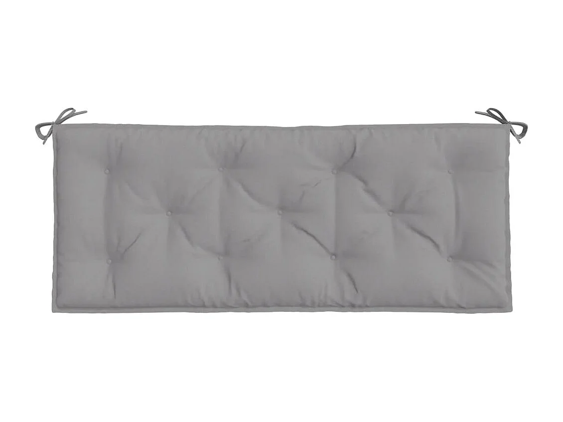 Coussins de banc de jardin 2 pcs gris 120x50x7 cm tissu Oxford