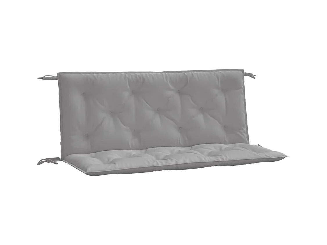 Gartenbankkissen 2 Stück grau 120x50x7 cm Oxford-Stoff