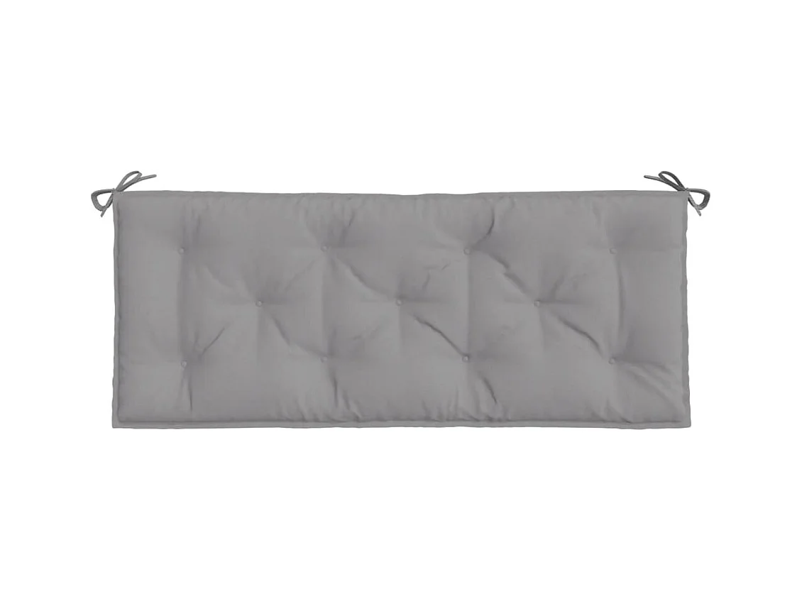 Gartenbankkissen 2 Stück grau 120x50x7 cm Oxford-Stoff