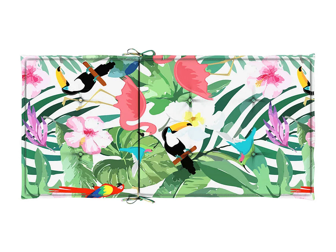 Conjunto de 6 almofadas para cadeira com encosto baixo em tecido multicolorido