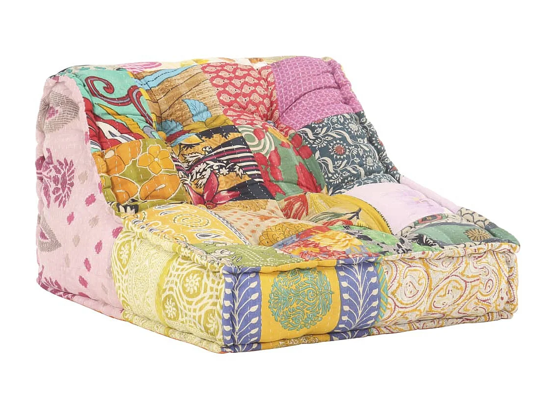 Pouf modulare in tessuto patchwork