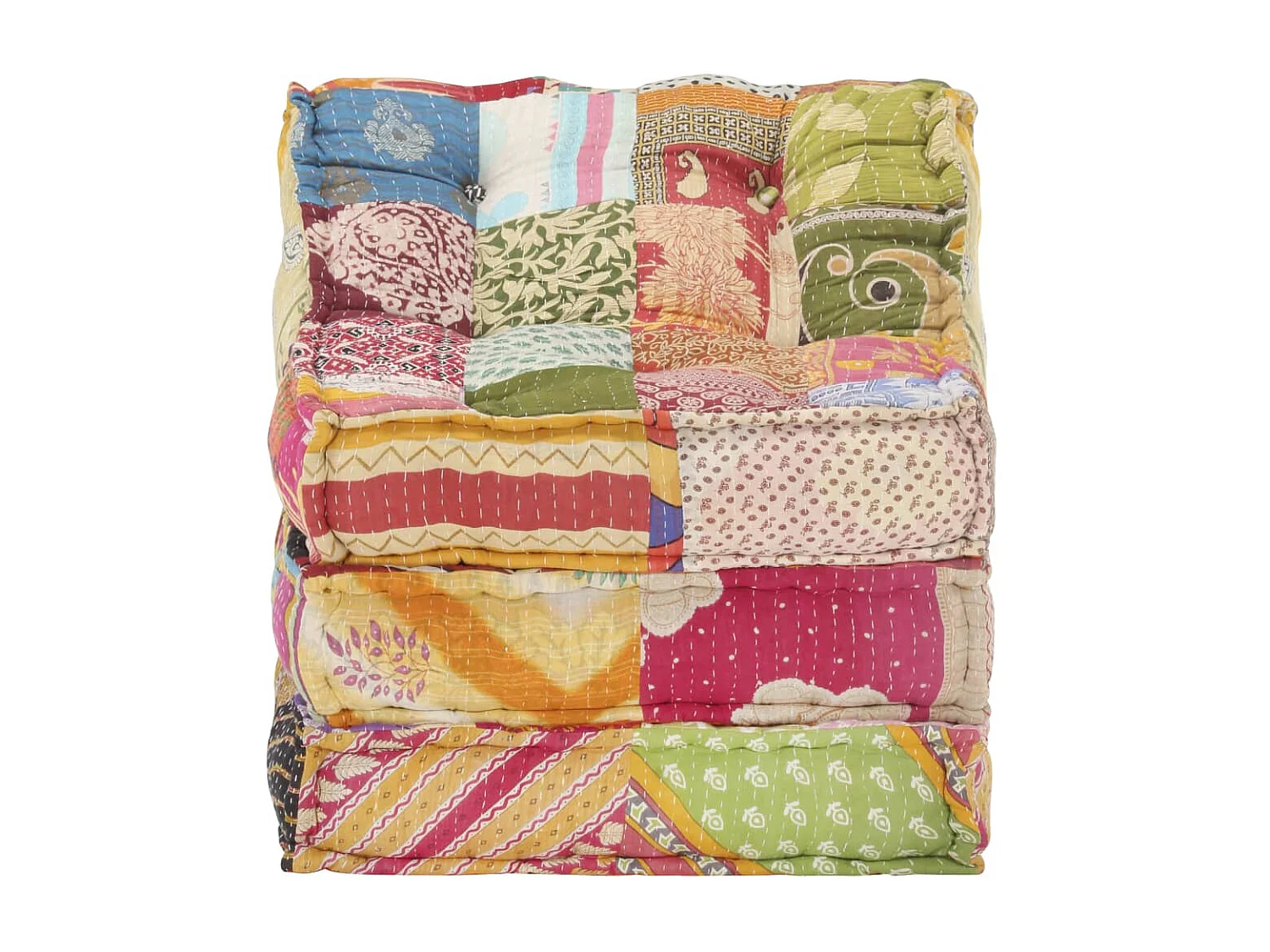 Pouf modulare in tessuto patchwork
