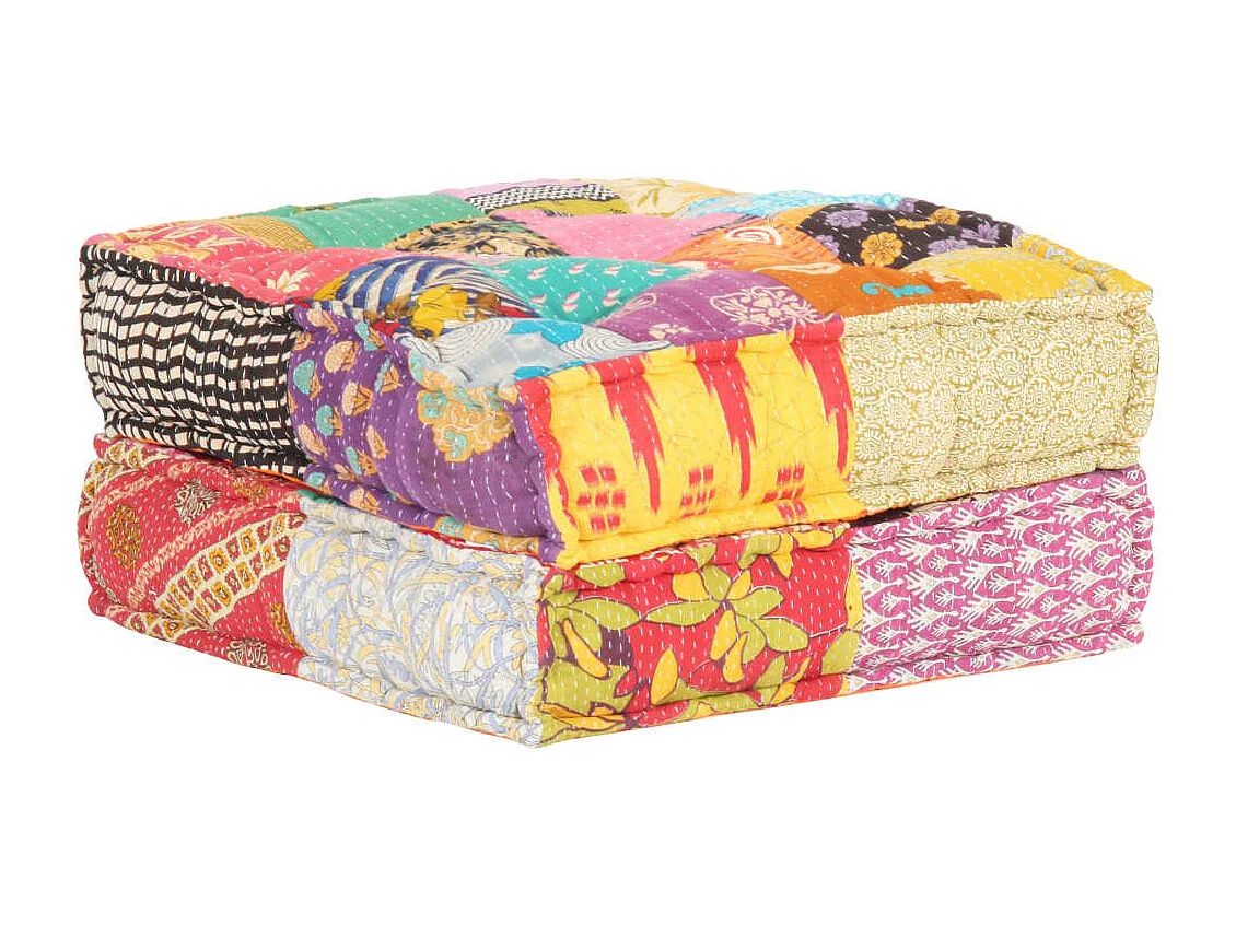 Pouf 60x70x36 cm Patchworkstoff