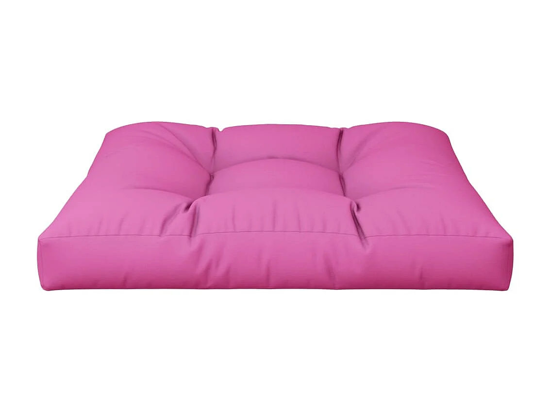 Coussin de palette rose 70x70x12 cm tissu