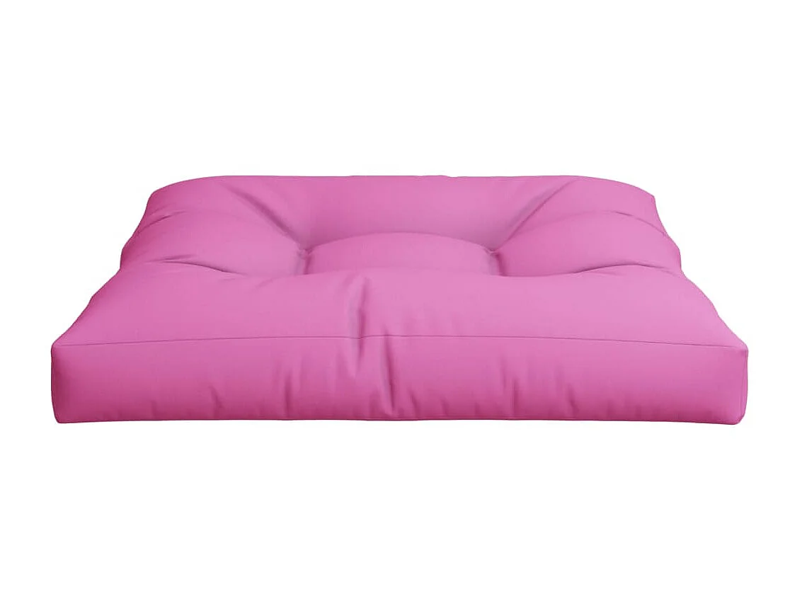 Coussin de palette rose 70x70x12 cm tissu