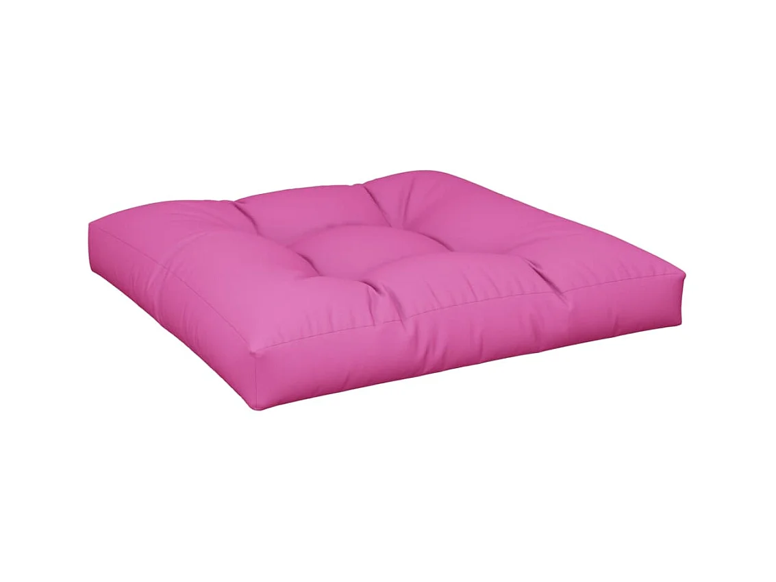 Coussin de palette rose 70x70x12 cm tissu