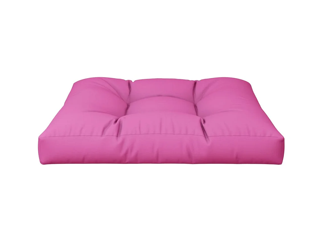 Coussin de palette rose 70x70x12 cm tissu