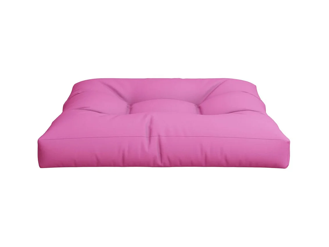 Coussin de palette rose 70x70x12 cm tissu