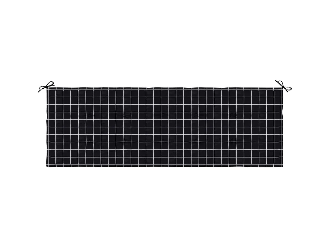 Cuscino per panca da giardino piastrelle nere 150x50x3 cm tessuto oxford