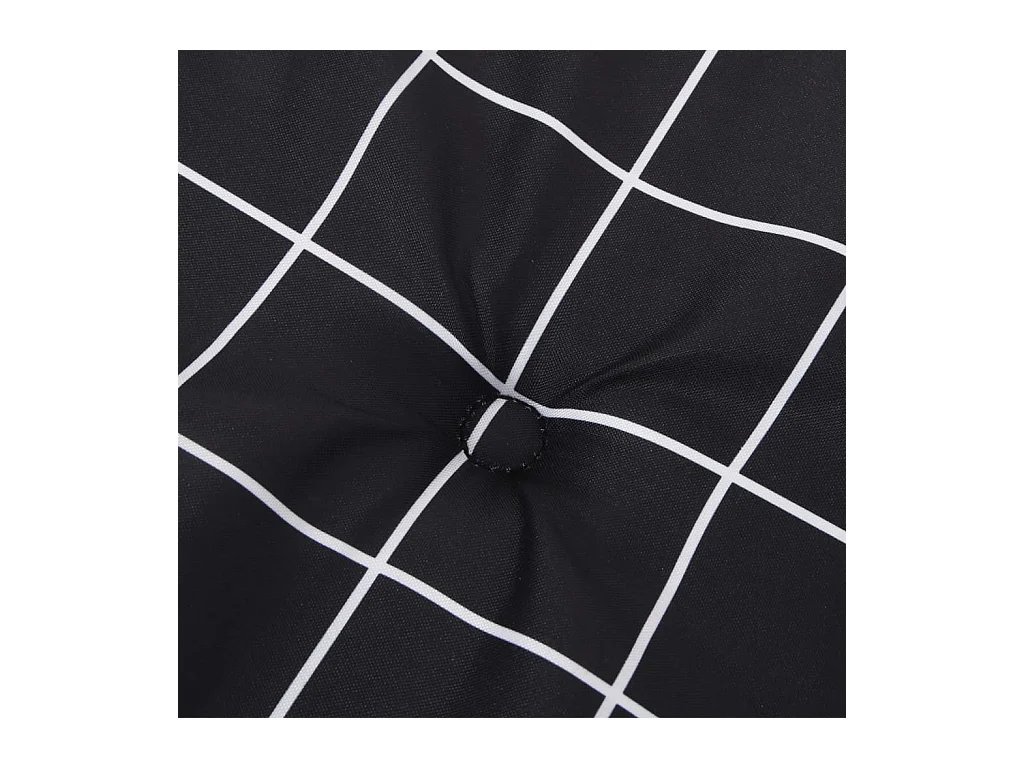 Cuscino per panca da giardino piastrelle nere 150x50x3 cm tessuto oxford