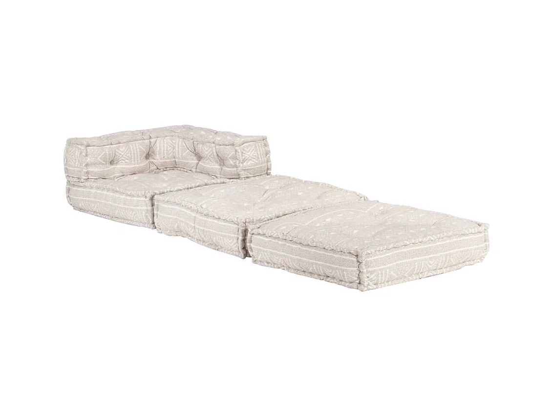 Pouf componibile Tessuto Beige