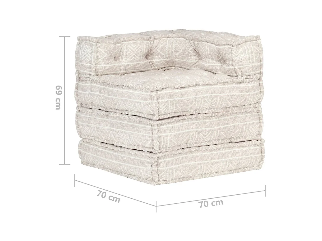 Pouf componibile Tessuto Beige