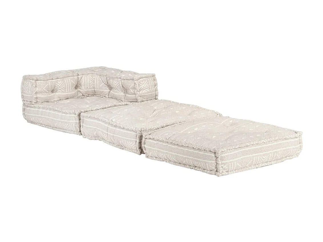 Pouf modulaire Beige Tissu