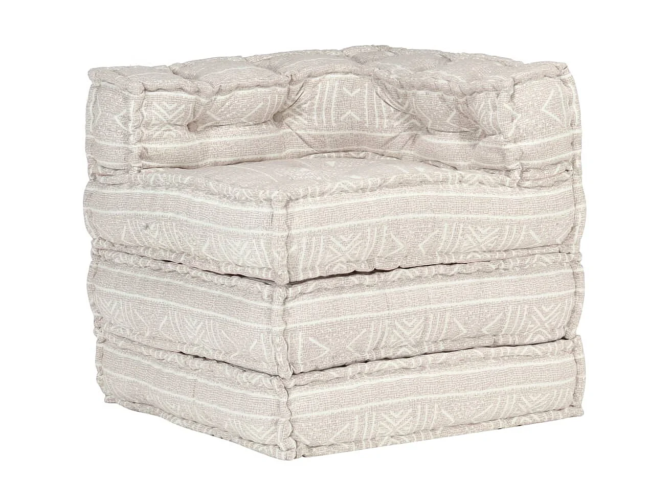 Pouf modulaire Beige Tissu