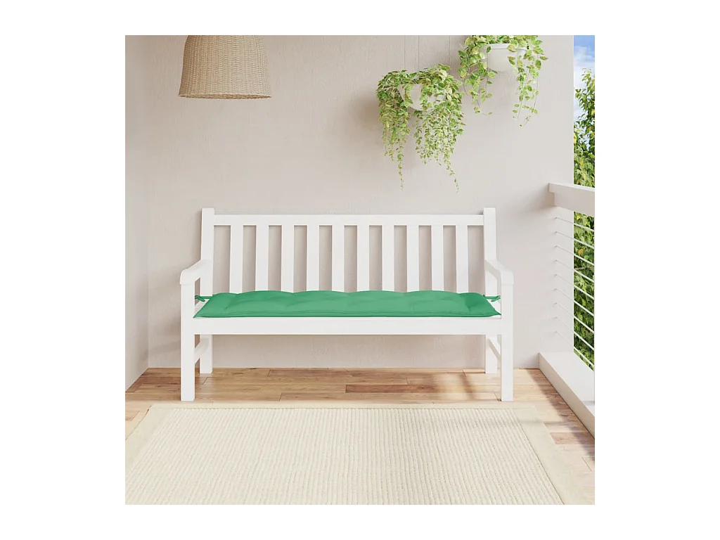 Coussin de banc de jardin vert 150x50x7 cm tissu oxford