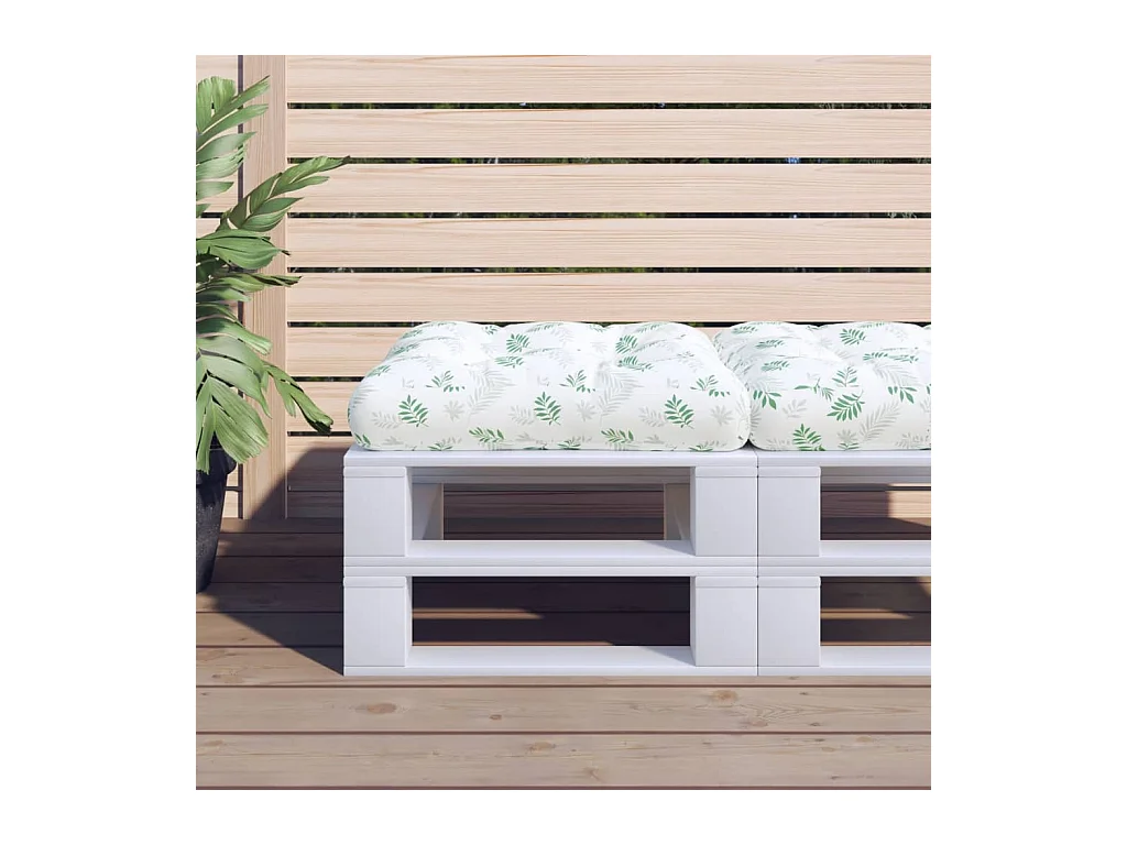 Cuscino pallet modello foglia 60x60x12 cm in tessuto